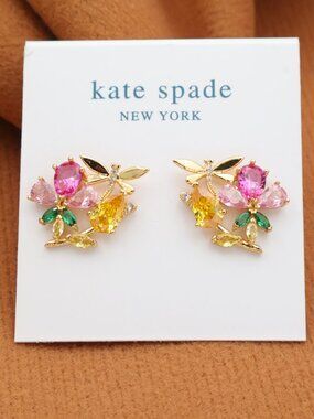 Kate Spade | Greenhouse - Gold Floral Cluster Stud Earrings